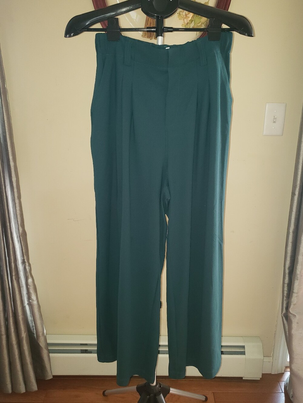 Halara Flex High Waisted Wide Leg Waffle Work Pants M Petite